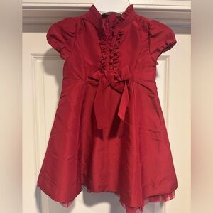 GAP Formal Red Kids Dress with Ruffles